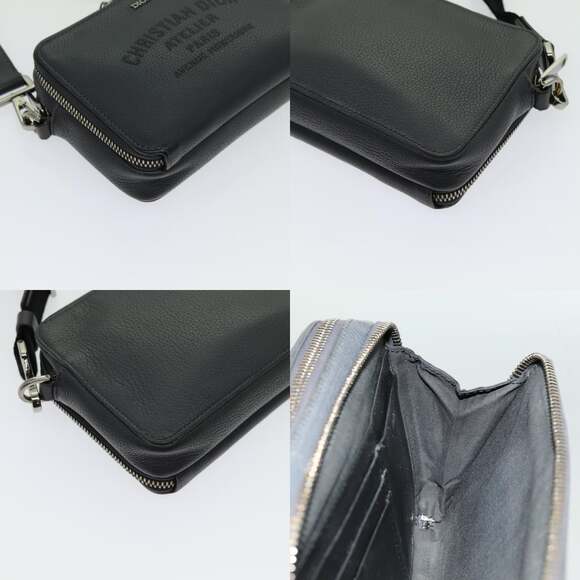 DIOR Shoulder Bag Leather Gray - Picture 11 of 13